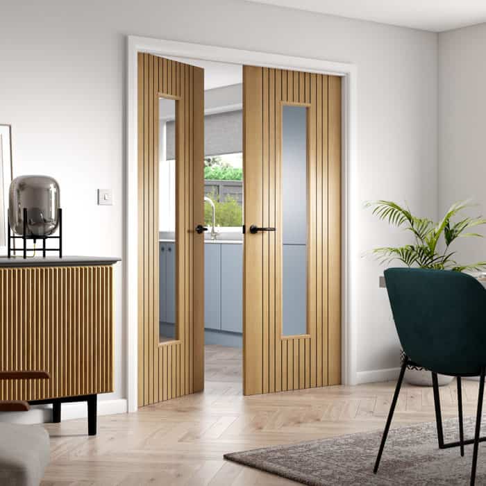 Aria Oak Glazed Internal Door - Image 4
