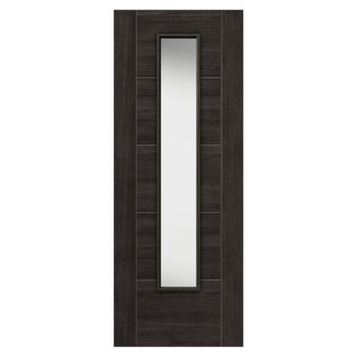 Tigris Dark Grey Glazed Laminate Internal Door