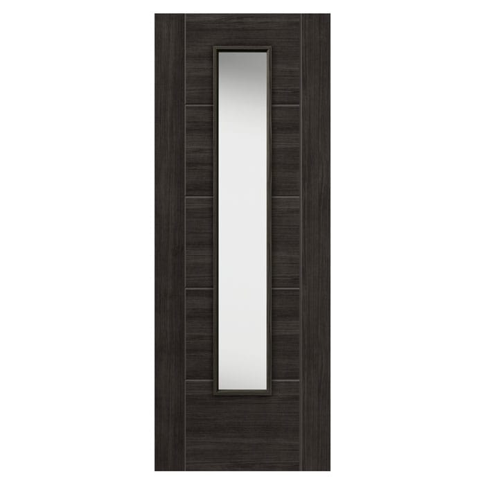 Tigris Dark Grey Glazed Laminate Internal Door