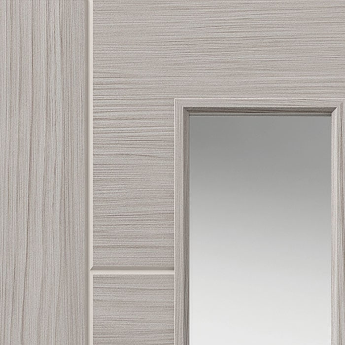 Tigris Light Grey Full Glazed Laminate Internal Door - Image 3
