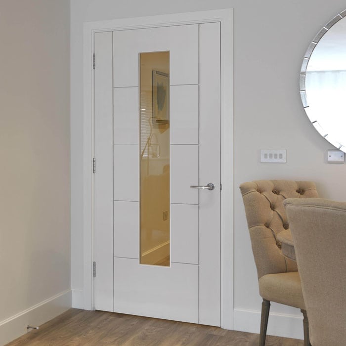 Emral White Glazed Internal Door - Image 3