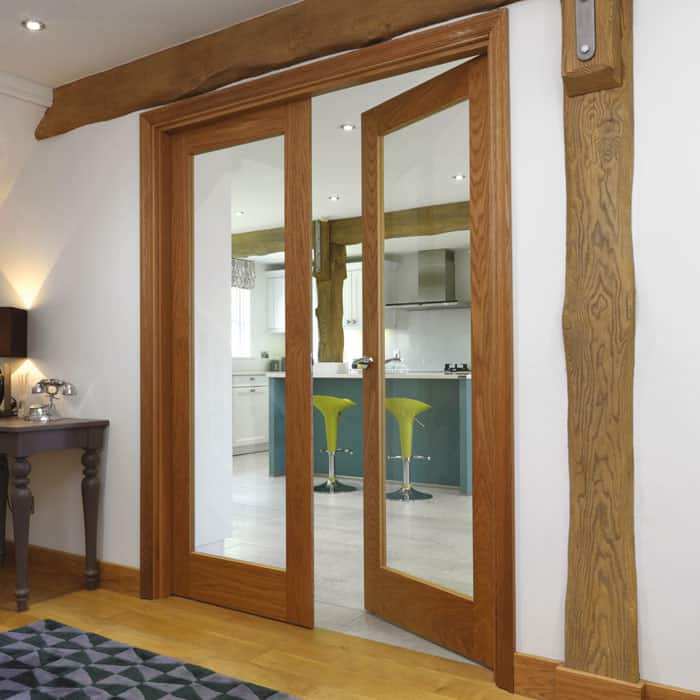 Fuji Oak Glazed Internal Door - Image 2