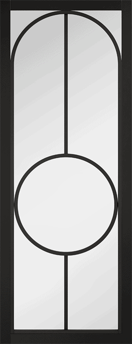 Bowery Glazed Pre-finished Black Doors