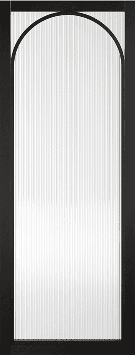 Melrose Reeded Glazed Pre-finished Black Doors